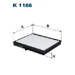 Filter, vazduh unutrašnjeg prostora FILTRON K 1166 IC-A80C7C