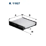 Filter, vazduh unutrašnjeg prostora FILTRON K 1167 IC-A681E5