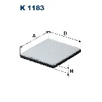 Filter, vazduh unutrašnjeg prostora FILTRON K 1183 IC-A681E6