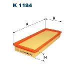 Filter, vazduh unutrašnjeg prostora FILTRON K 1184 IC-A8ED64