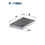 Filter, vazduh unutrašnjeg prostora FILTRON K 1188A IC-G0R0XH