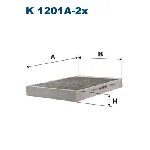Filter, vazduh unutrašnjeg prostora FILTRON K 1201A-2X IC-ABF8D0