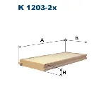 Filter, vazduh unutrašnjeg prostora FILTRON K 1203-2X IC-ABF8D8