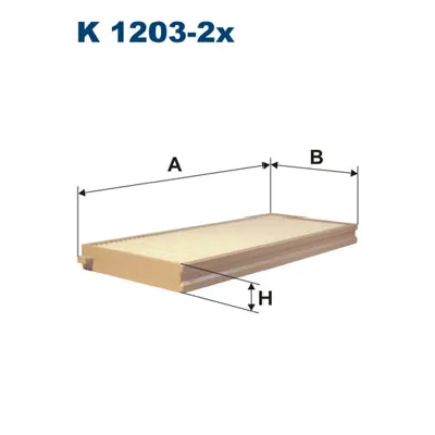 Filter, vazduh unutrašnjeg prostora FILTRON K 1203-2X IC-ABF8D8