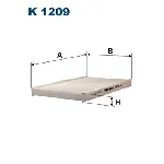 Filter, vazduh unutrašnjeg prostora FILTRON K 1209 IC-AC42D1