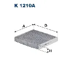 Filter, vazduh unutrašnjeg prostora FILTRON K 1210A IC-D3C8EB