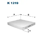Filter, vazduh unutrašnjeg prostora FILTRON K 1219 IC-AFEB67