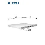 Filter, vazduh unutrašnjeg prostora FILTRON K 1231 IC-AFE42D