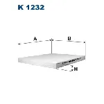 Filter, vazduh unutrašnjeg prostora FILTRON K 1232 IC-AFEB6A