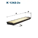 Filter, vazduh unutrašnjeg prostora FILTRON K 1242-2X IC-B3CA1F