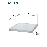 Filter, vazduh unutrašnjeg prostora FILTRON K 1251 IC-BA1D80