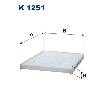 Filter, vazduh unutrašnjeg prostora FILTRON K 1251 IC-BA1D80