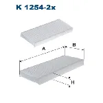 Filter, vazduh unutrašnjeg prostora FILTRON K 1254-2X IC-BBF954