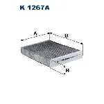 Filter, vazduh unutrašnjeg prostora FILTRON K 1267A IC-BB1DEF