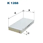 Filter, vazduh unutrašnjeg prostora FILTRON K 1268 IC-BA897E