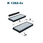 Filter, vazduh unutrašnjeg prostora FILTRON K 1282-2X IC-BB1F35