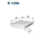 Filter, vazduh unutrašnjeg prostora FILTRON K 1296 IC-B4914B