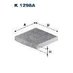 Filter, vazduh unutrašnjeg prostora FILTRON K 1298A IC-G0USES