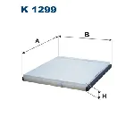 Filter, vazduh unutrašnjeg prostora FILTRON K 1299 IC-BF726C