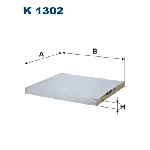 Filter, vazduh unutrašnjeg prostora FILTRON K 1302 IC-BF7275