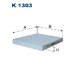 Filter, vazduh unutrašnjeg prostora FILTRON K 1303 IC-C33778