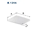 Filter, vazduh unutrašnjeg prostora FILTRON K 1314 IC-C01C43