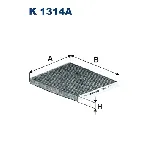 Filter, vazduh unutrašnjeg prostora FILTRON K 1314A IC-E6A6C6