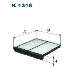Filter, vazduh unutrašnjeg prostora FILTRON K 1316 IC-D4B615