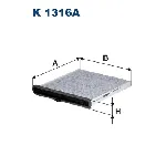 Filter, vazduh unutrašnjeg prostora FILTRON K 1316A IC-F87C67