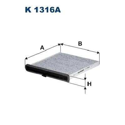 Filter, vazduh unutrašnjeg prostora FILTRON K 1316A IC-F87C67