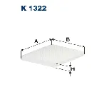 Filter, vazduh unutrašnjeg prostora FILTRON K 1322 IC-D02E18
