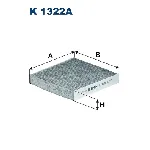 Filter, vazduh unutrašnjeg prostora FILTRON K 1322A IC-E6A6C7
