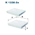 Filter, vazduh unutrašnjeg prostora FILTRON K 1336-2X IC-C6A7DC