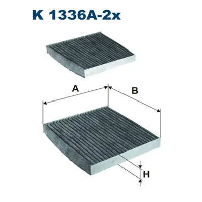 Filter, vazduh unutrašnjeg prostora FILTRON K 1336A-2X IC-D4B616