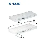 Filter, vazduh unutrašnjeg prostora FILTRON K 1339-2X IC-DCD04D