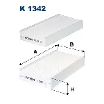 Filter, vazduh unutrašnjeg prostora FILTRON K 1342-2X IC-DCD058