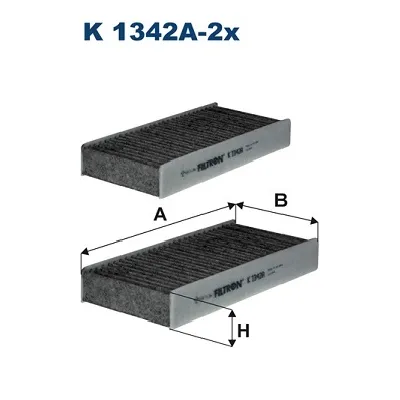 Filter, vazduh unutrašnjeg prostora FILTRON K 1342A-2X IC-DB3B19