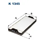 Filter, vazduh unutrašnjeg prostora FILTRON K 1345 IC-DD3E38