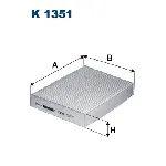 Filter, vazduh unutrašnjeg prostora FILTRON K 1351 IC-DD2539