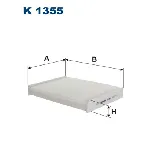 Filter, vazduh unutrašnjeg prostora FILTRON K 1355 IC-D7380C
