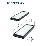 Filter, vazduh unutrašnjeg prostora FILTRON K 1357-2X IC-C40C99