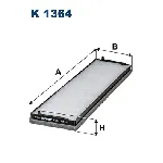 Filter, vazduh unutrašnjeg prostora FILTRON K 1364 IC-E14A3A