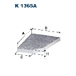 Filter, vazduh unutrašnjeg prostora FILTRON K 1365A IC-F7E956