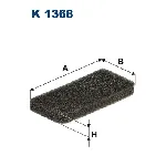 Filter, vazduh unutrašnjeg prostora FILTRON K 1368 IC-DDE369