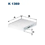 Filter, vazduh unutrašnjeg prostora FILTRON K 1369 IC-DED8EA