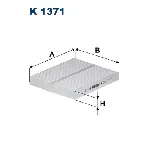 Filter, vazduh unutrašnjeg prostora FILTRON K 1371 IC-F7E9B8