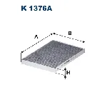 Filter, vazduh unutrašnjeg prostora FILTRON K 1376A IC-F8ED44