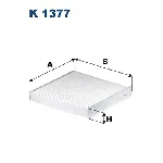 Filter, vazduh unutrašnjeg prostora FILTRON K 1377 IC-DED8EB