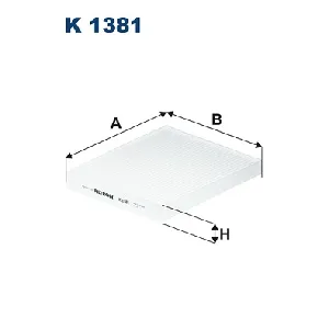 Filter, vazduh unutrašnjeg prostora FILTRON K 1381A IC-G0W13H