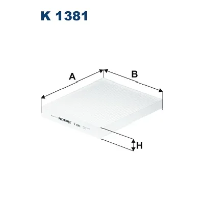 Filter, vazduh unutrašnjeg prostora FILTRON K 1381A IC-G0W13H